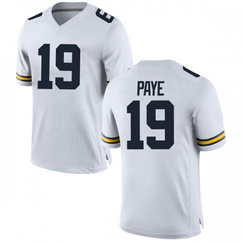 Kwity Paye Michigan Wolverines Men's NCAA #19 White Game Brand Jordan College Stitched Football Jersey VWY4054BU